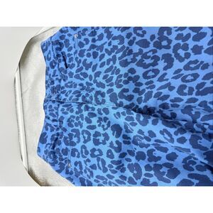 No Brand Women's Size 6 Blue Leopard Animal Print Ankle Length Jeans Pants